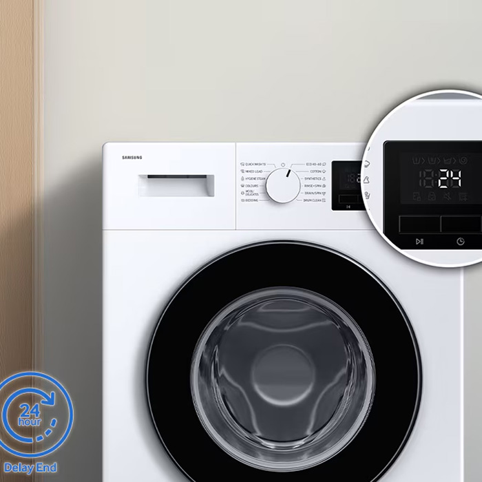 Samsung Mesin Cuci Front Loading Hygiene Steam 8 Kg - WW80FG3M05AWSE | WW80 FG3M05 AWSE